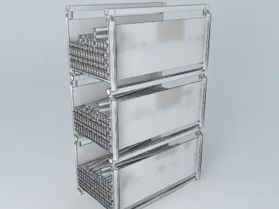 ESSABAKKEN three tier wooden bookcase Free 3D model