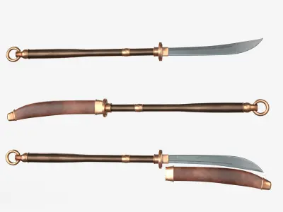 Japanese Spears Collections Brown 3D model