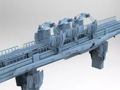 Sci Fi Fusion Gravity chamber trainTrack 1  3D model