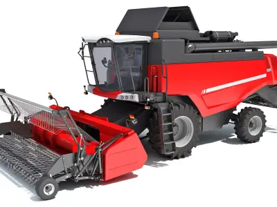 Combine Harvester 3D model 8