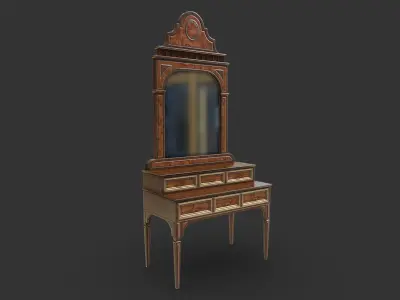 Dressing Table Low-poly 3D model