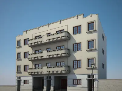 Apartment Building 13 3D model