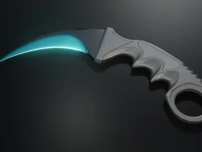 3D Karambit Knife - 3D Low-Poly model Low-poly 3D model
