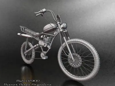 Motorized Bike Yamaha Penta 3D model