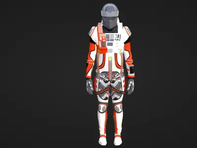 Robot Soldier - Assault Soldier Low-poly 3D model 4