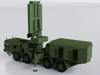 96L6E Radar Military Truck Vehicle Low-poly 3D model