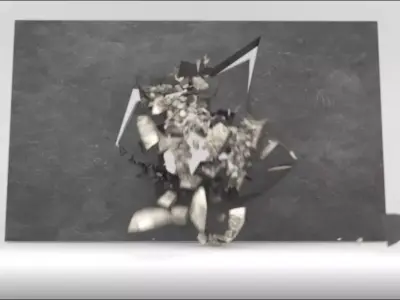 Bomb Crack Wall 01 Low-poly 3D model