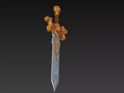 Luminara Dawnshard - Celestial Royal Relic Sword Low-poly 3D model