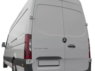 UK  Mercedes-Benz Sprinter Detailed interior Long High Roof 2023 3D model