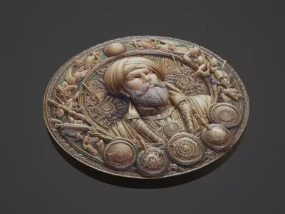 Alp Arslan Medallion 3D print model