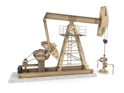 Oil Pumpjack 3 3D model
