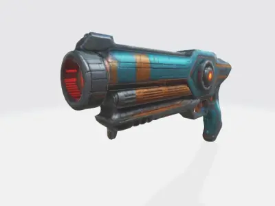 Scifi lazer gun Low-poly 3D model