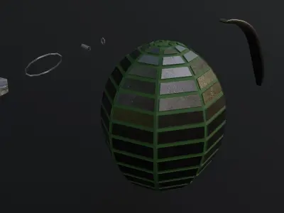 Grenade Game Ready - Low Poly PBR 3D Model Low-poly 3D model purchase