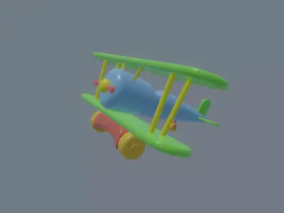 Toy Plane 3D model 2
