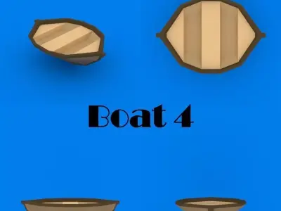 Low Poly Boats Kit Low-poly 3D model