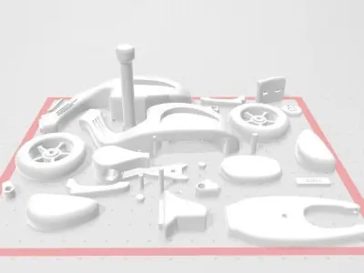 Ves scooter Low-poly 3D model