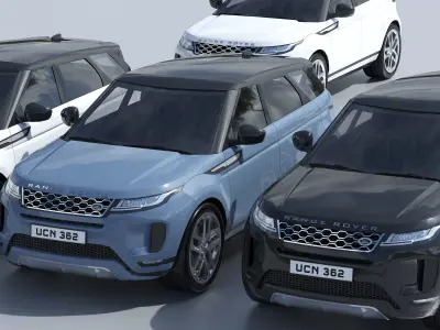 Cars set 3D model
