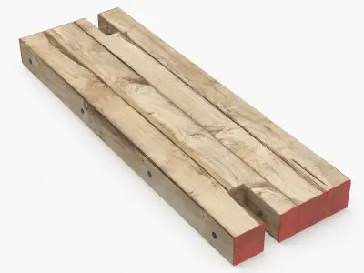 Wooden Crane Mats 01 3D model