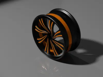 SPORTS CAR RIM - LOW POLY Low-poly 3D model