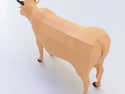 Cow animal 3d model  Low-poly 3D model purchase