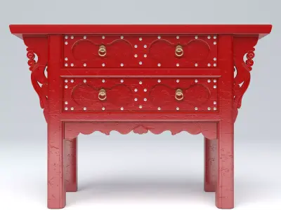 CHINESE ALTAR CABINET Low-poly 3D model