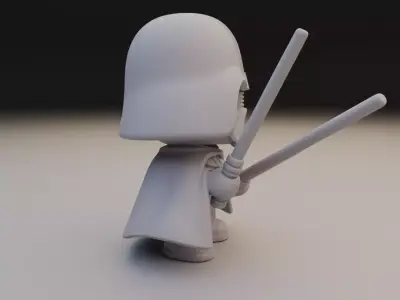 Darth Vader Chibi Statue - Cute Dark Lord Figure 3D print model