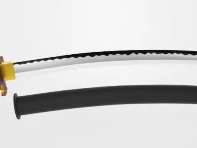 Katana samurai sword Free 3D model 3
