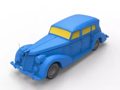 Fiat 2800 1939 Classic Car 3D print model