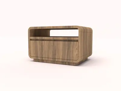 Wooden Night Stand 3d Model Free 3D model