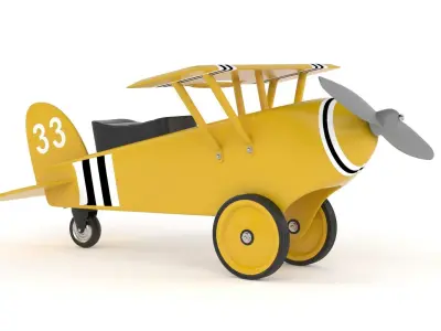 Toy Airplane 3D model 6