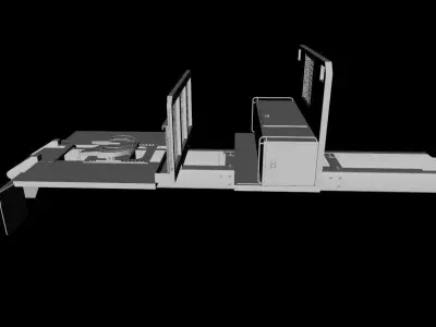 FLATBED  Crane Base and Fifth Wheel for Truck Low-poly 3D model