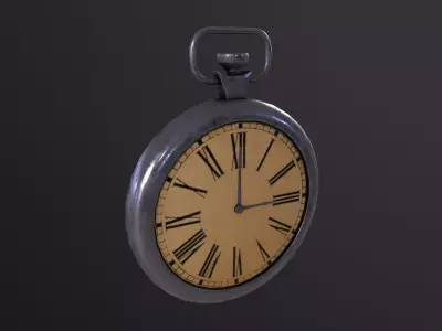Old Pocket Watch 3D Model Low-poly 3D model
