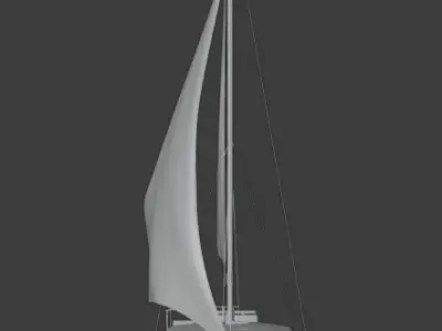 Leopard 50 catamaran 3D model