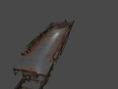 train rusty Low-poly 3D model