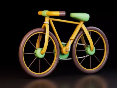 Stylized Bicycle Free low-poly 3D model