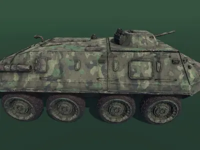 Armoured personnel carrier Low-poly 3D model purchase