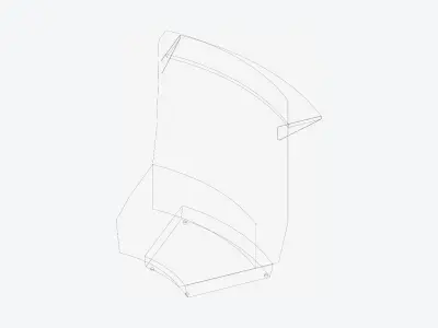 Seating - Contemporary - Blume - Closing - Round - High Back Low-poly 3D model