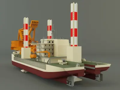 zmpc 220t grab dredger 3D model