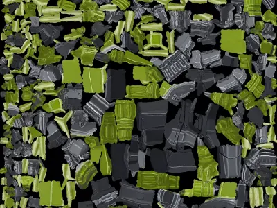 Green Future Gun 3D model