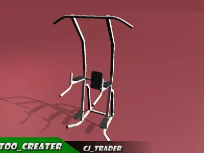 Gym Pull-Up Machine Low-poly 3D model Low-poly 3D model