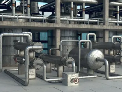 Refinery Unit 3 PBR 3D model