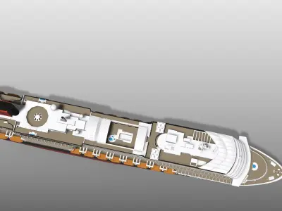 MS Queen Anne Cunard new cruise ship printable model 3D print model