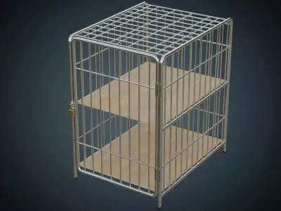 Cage 2A Low-poly 3D model