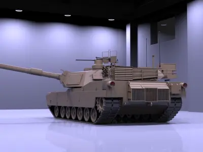 M1A2 Abrams tank Low-poly 3D model purchase