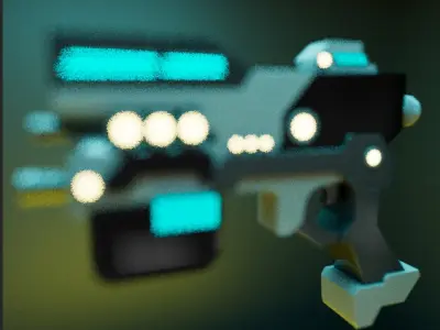 gun game asset Free low-poly 3D model