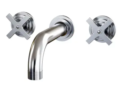Landmark Industrial wall mounted mixer by Samuel Heath  3D model buy