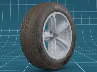 Car tire 06 3D model