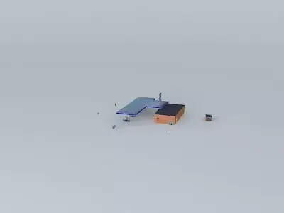 Fuel &amp; Retail station 'Dzelzavas ", Latvia, Riga... Free 3D model