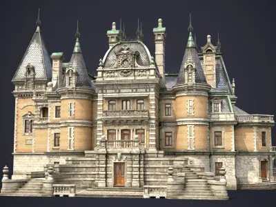 Massandra Palace Low-poly 3D model