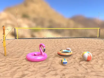 Beach Toys Collection 3D Model Pack